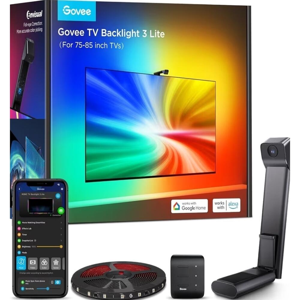 Govee TV Backlight 3 Lite - For 75-85 inch TVs - RGBICW Wi-Fi LED